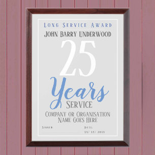 Long Service Award Certificate