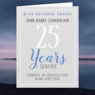 Long Service Award Certificate-Style Card