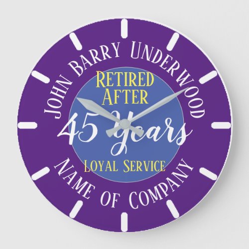 Long Service Award or Retirement Large Clock