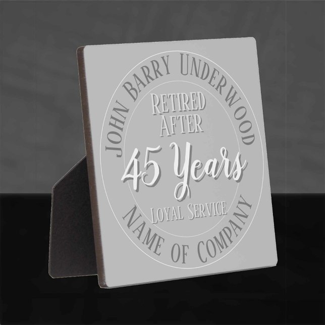 Long Service Award or Retirement Plaque (Creator Uploaded)