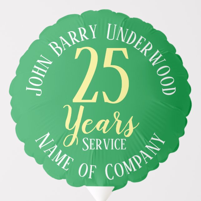 Long Service or Retirement Award Balloon (Front)