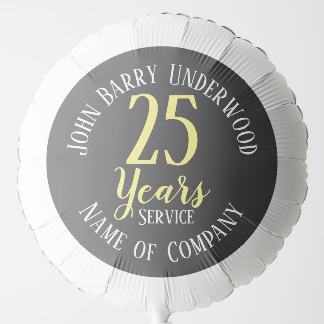 Long Service or Retirement Award Balloon (Front)