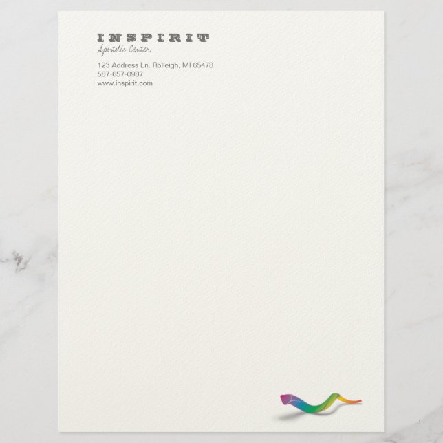Long Shofar - rainbow Letterhead (Front)
