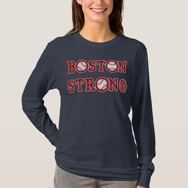 Long Sleeve Boston Strong Womens Shirt (Front)