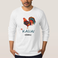 Long Sleeve Hawaiian T-shirt Kauai Wild Rooster