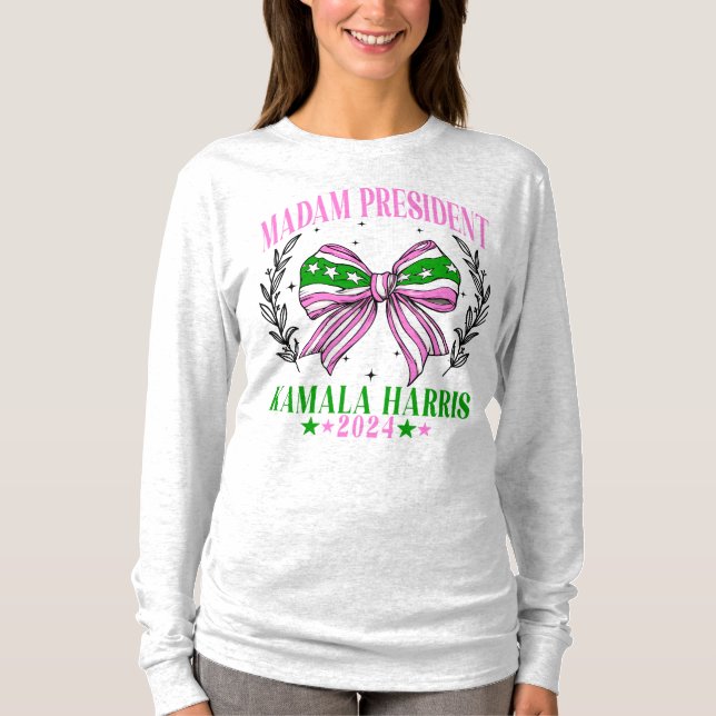 Long Sleeve Kamala for 2024 Women's T-shirt (Front)