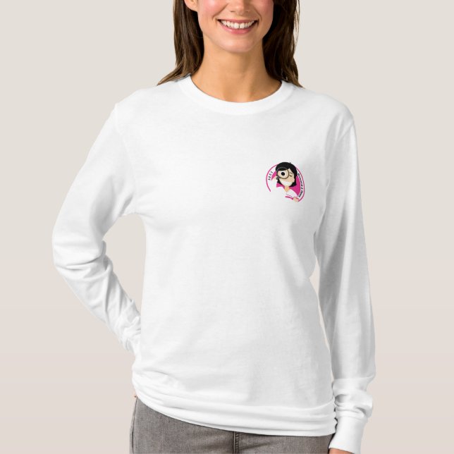 Long Sleeve Ladies T-Shirt with Female RTD Logo (Front)