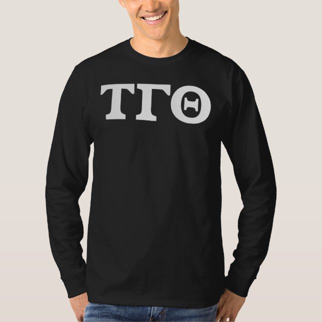 Long Sleeve Letters Shirt - Black w/ White Letters (Front)