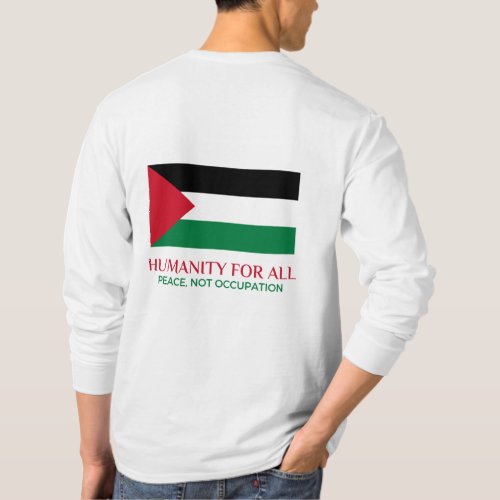 Long sleeve Palestine Support T_Shirt
