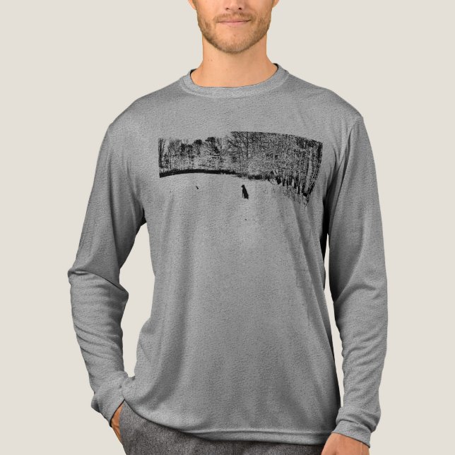 Long sleeve shirt- Waiting for a friend Tri-Blend Shirt (Front)
