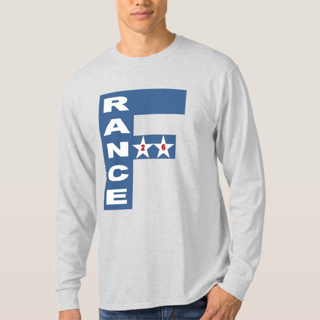 Long Sleeve T-Shirt ash  FRANCE  26 (Front)