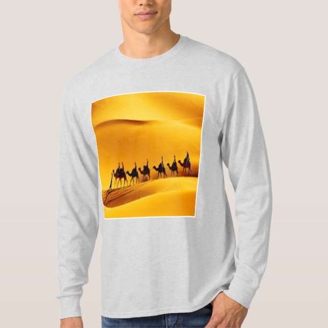 Long Sleeve T-Shirt ash  SAHARA  TOURISM (Front)