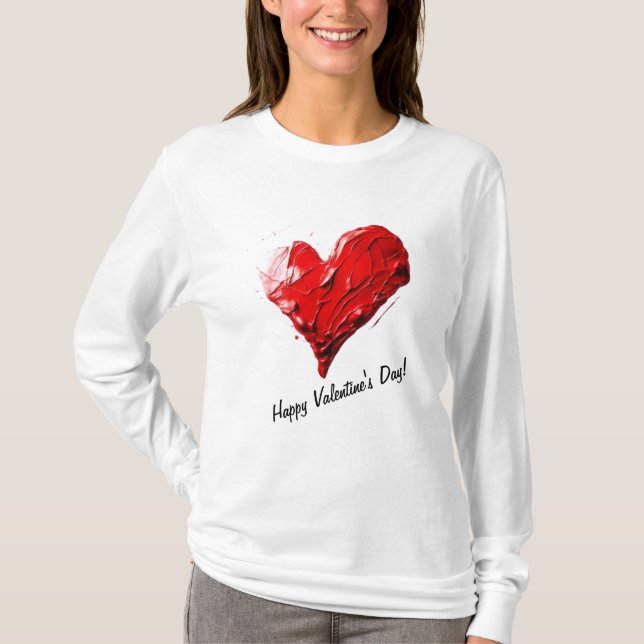 Long Sleeve T-Shirt Valentine's Day  (Front)