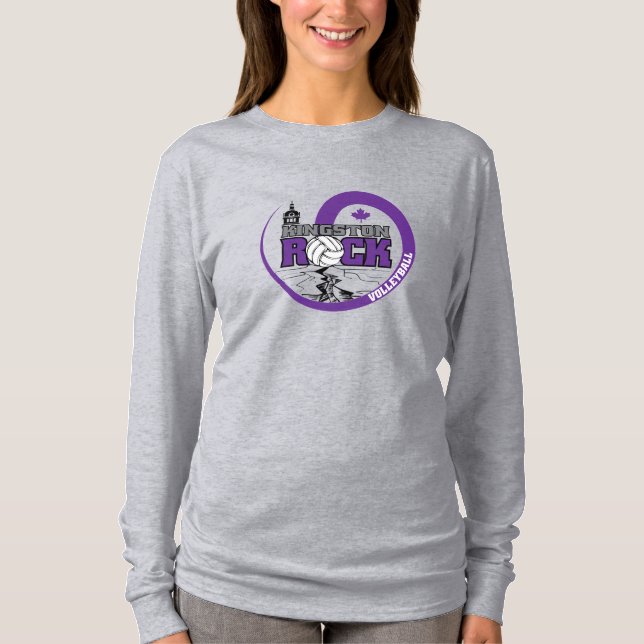 Long Sleeve Tshirt Women's - Gray (Front)