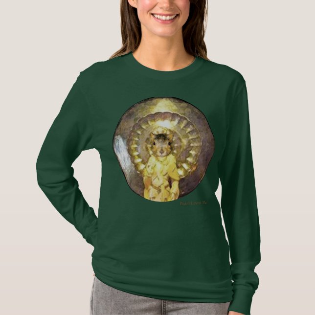 Long sleeved shirt with sacred squirrel design (Front)