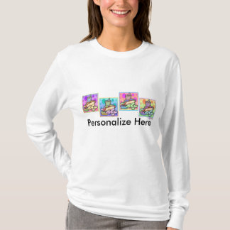 Long Sleeved T-shirt - Pop Art Hot Dog with Chips