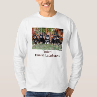 Long sleeved T-shirt with 5 black/tan Yutori dogs.