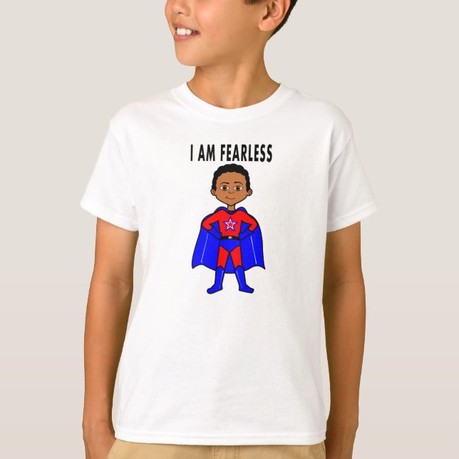 Long-sleeves Superhero I AM FEARLESS t-shirt boys (Front)