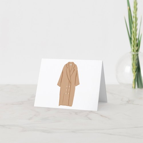 Long Spring Coat Thank You Card