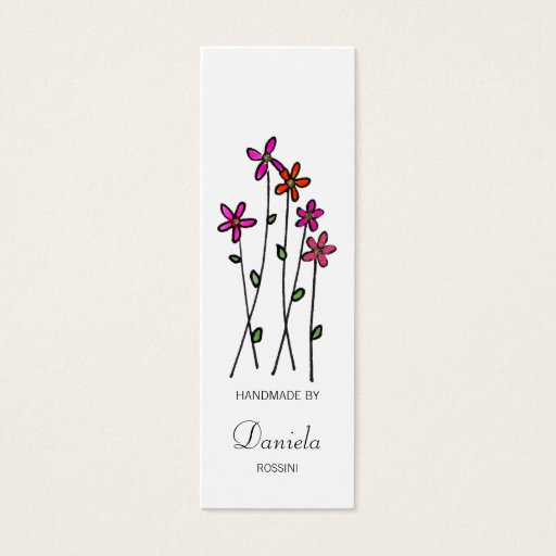 Customizable Long Stem Flowers, Kitchen / Craft Labels Business Card Template