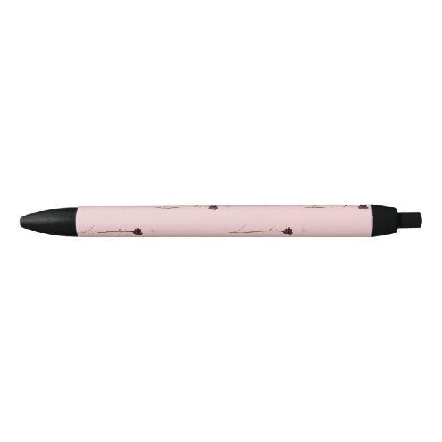Long Stemmed Roses Half Brick Pattern Black Pen (Front)