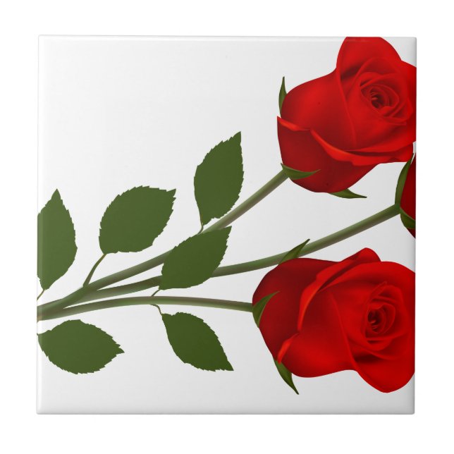 Long Stemmed Roses Tile (Front)