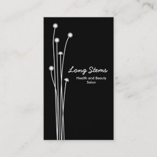 Long Stems - Black on Gold v2 Business Card