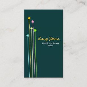 Long Stems II - Dark Green Business Card