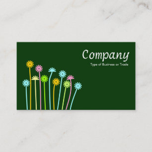 Long Stems III - Dark Green Business Card