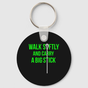 Long Stick Middie (lsm) Neon Lacrosse Defense Lax Keychain