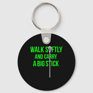 Long Stick Middie (lsm) Neon Lacrosse Defense Lax Keychain
