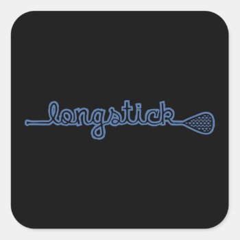 Long Stick Square Sticker by laxshop at Zazzle