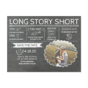Long Story Short | Funny | Photo Save the Date Announcement Postcard