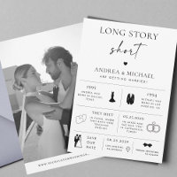 Long Story Short Infographic Save the Date Wedding