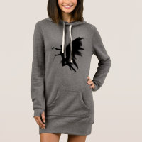 Long sweat shirt w/hoodie for women