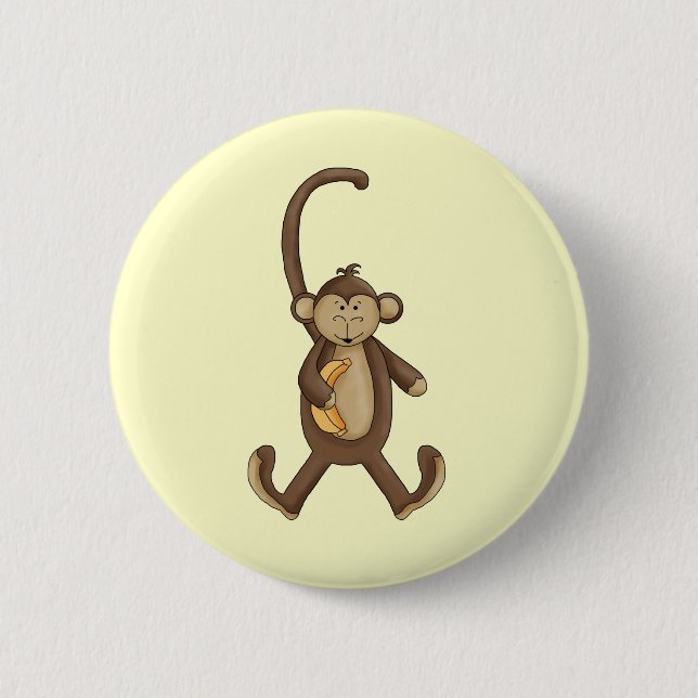 Long Tailed Monkey Button (Front)