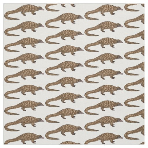 Long-tailed pangolin cartoon illustration  fabric