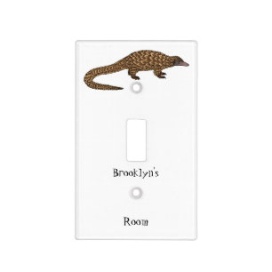 Long-tailed pangolin cartoon illustration light switch cover