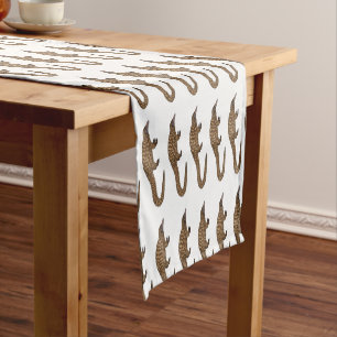 Long-tailed pangolin cartoon illustration  short table runner