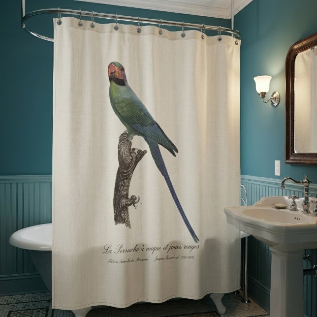Long-Tailed Parakeet, Psittacula Longicauda Shower Curtain (Long-Tailed Parakeet, Psittacula Longicauda. Shower Curtain)