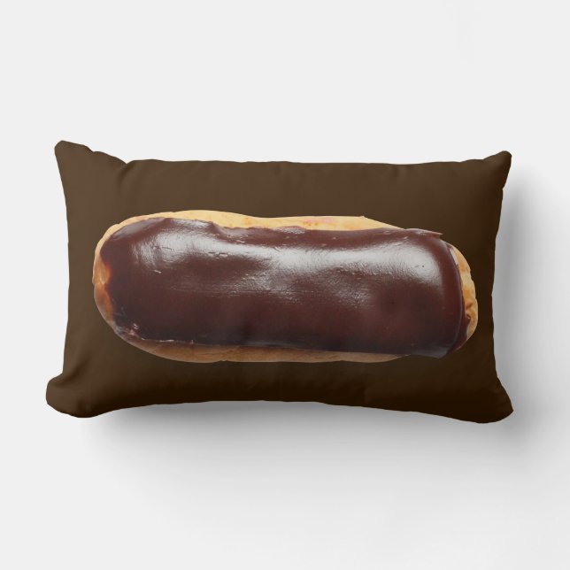 Long Teal & Brown Donut Pillow (Front)
