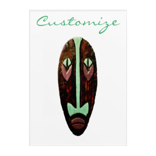 Long Tiki Mask Thunder_Cove Acrylic Print
