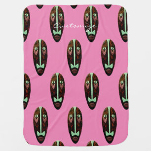 Long Tiki Mask Thunder_Cove Baby Blanket