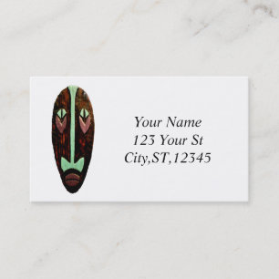 Long Tiki Mask Thunder_Cove Business Card