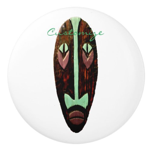 Long Tiki Mask Thunder_Cove Ceramic Knob