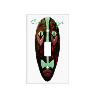 Long Tiki Mask Thunder_Cove Light Switch Cover