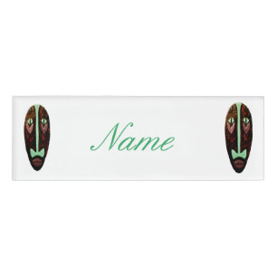Long Tiki Mask Thunder_Cove Name Tag