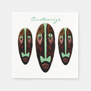 Long Tiki Mask Thunder_Cove Napkins
