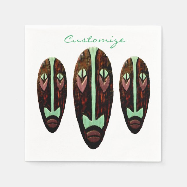 Long Tiki Mask Thunder_Cove Napkins (Front)