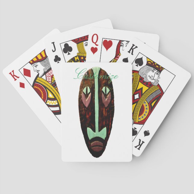 Long Tiki Mask Thunder_Cove Poker Cards (Back)